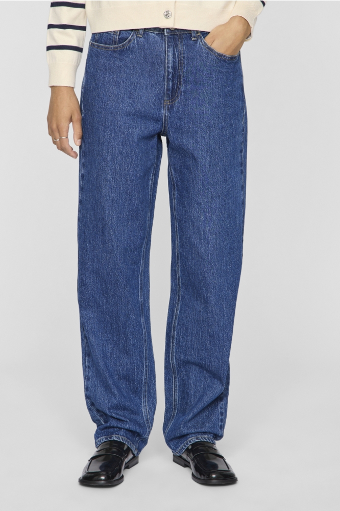 VIKELLY JAF HW STRAIGHT JEANS-NOOS 14084730 Medium Blue Denim/WASH MDB 244